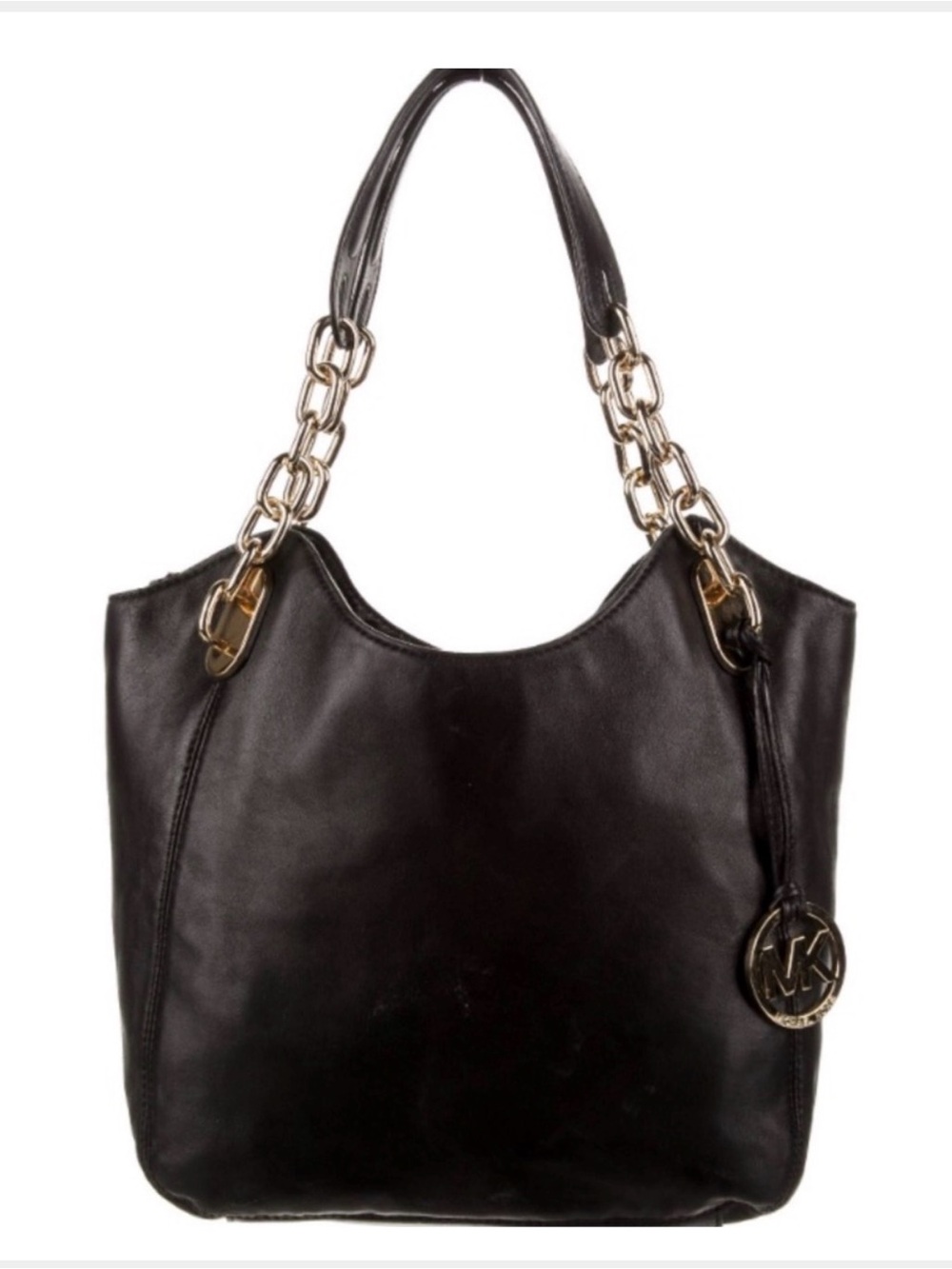 MICHAEL MICHAEL KORS LILLY BLACK LEATHER SHOULDER,HAND BAG